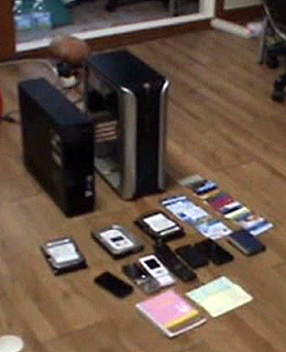 제주시 삼도2동 현장에서 압수한 물품들